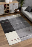 8' X 11' Gray Modern Geometric Area Rug - Homeroots
