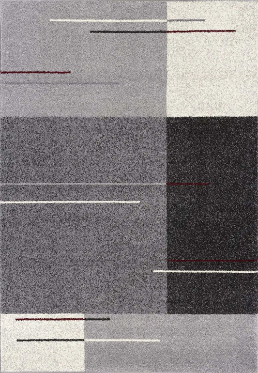 8' X 11' Gray Modern Geometric Area Rug - Homeroots - Flyclothing LLC