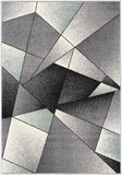 4' X 6' Gray And Blue Prism Pattern Area Rug - Homeroots