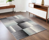 4' X 6' Gray Modern Geometric Area Rug - Homeroots - Flyclothing LLC