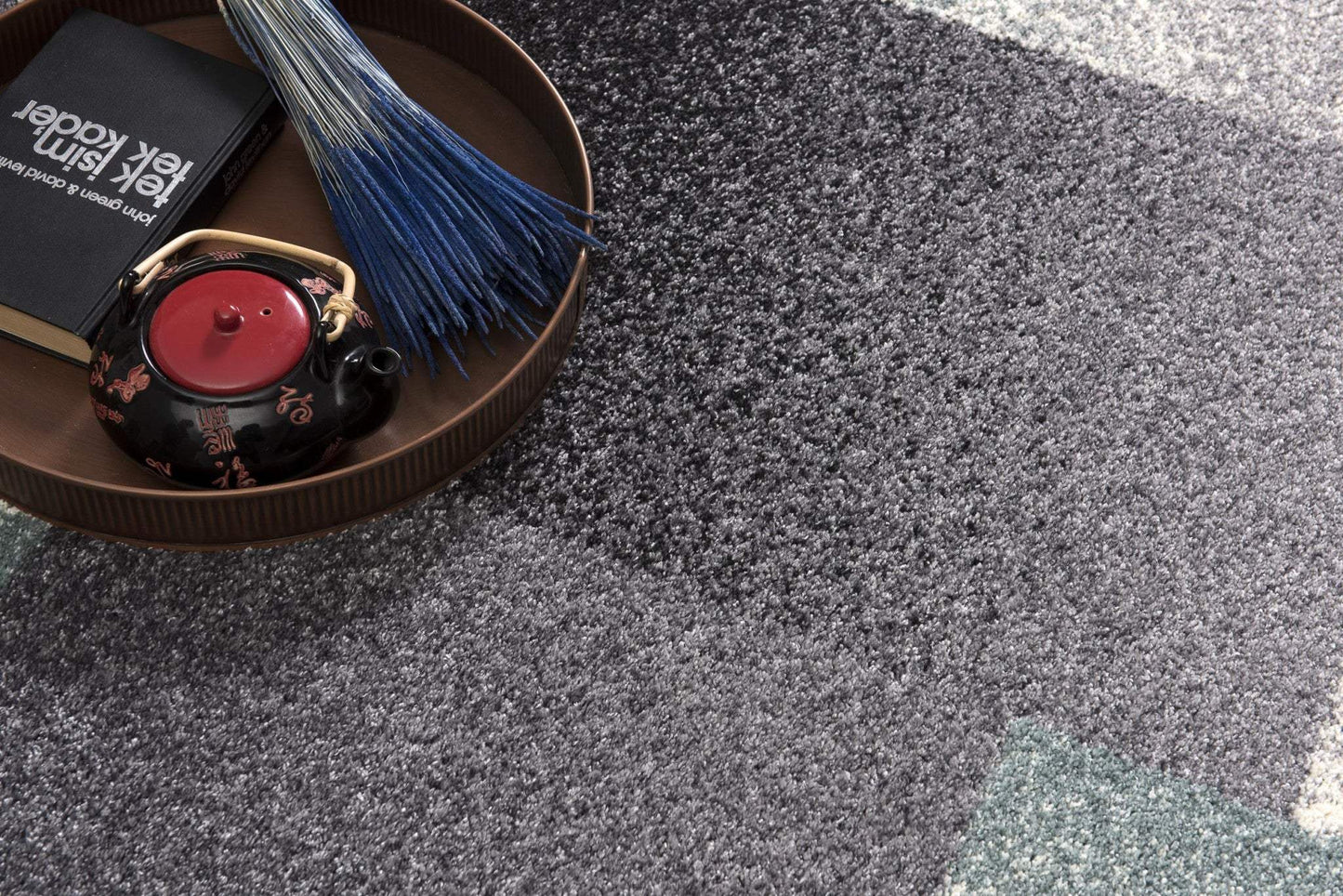 5' X 8' Gray Modern Geometric Area Rug - Homeroots - Flyclothing LLC