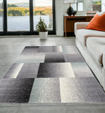 5' X 8' Gray Modern Geometric Area Rug - Homeroots