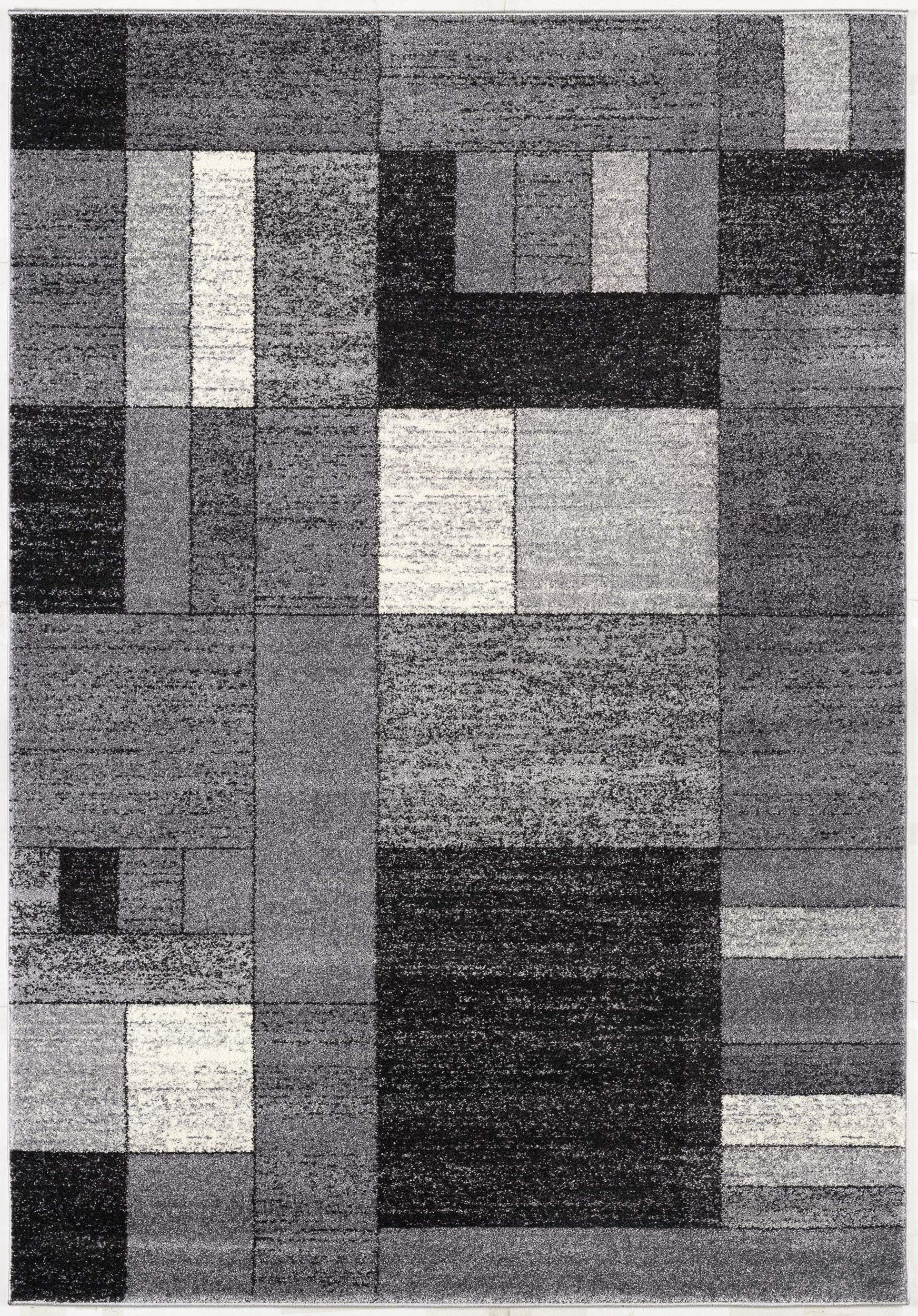 8' X 11' Gray Distressed Geometric Area Rug - Homeroots - Flyclothing LLC