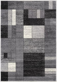 8' X 11' Gray Distressed Geometric Area Rug - Homeroots