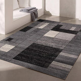8' X 11' Gray Distressed Geometric Area Rug - Homeroots