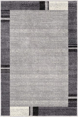 7' X 9' Gray Modern Bordered Area Rug - Homeroots - Flyclothing LLC