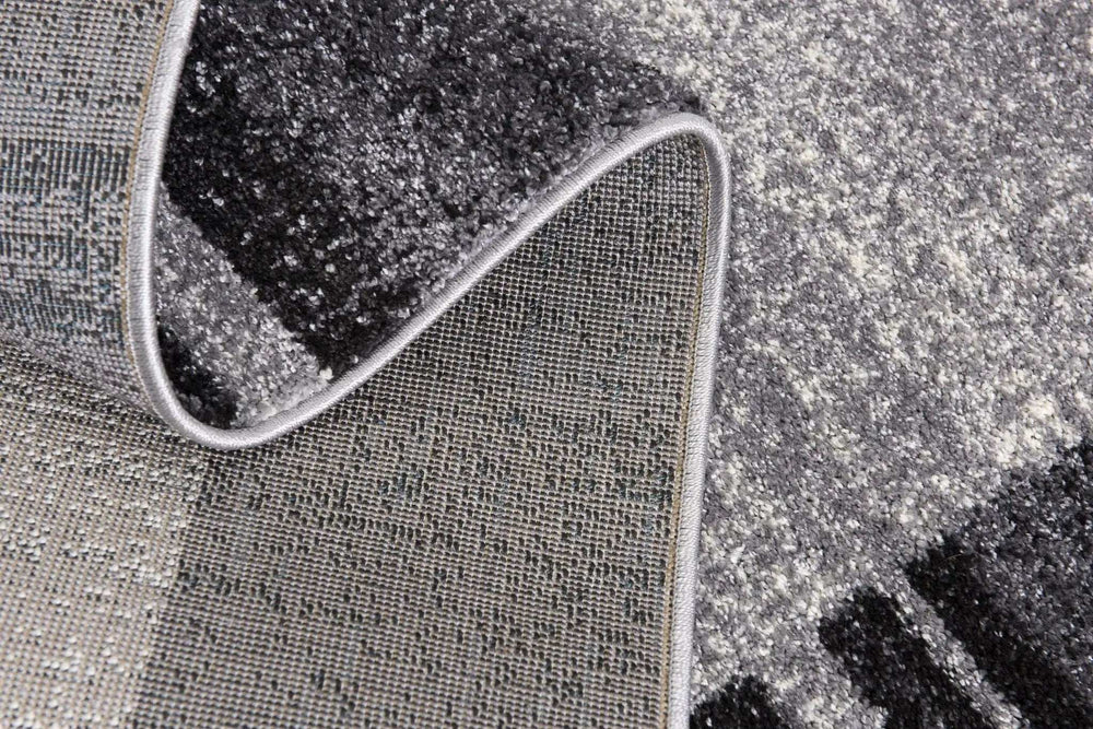 8' X 11' Gray Modern Bordered Area Rug - Homeroots - Flyclothing LLC
