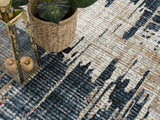 4' X 6' Blue And Ivory Abstract Area Rug - Homeroots - Flyclothing LLC