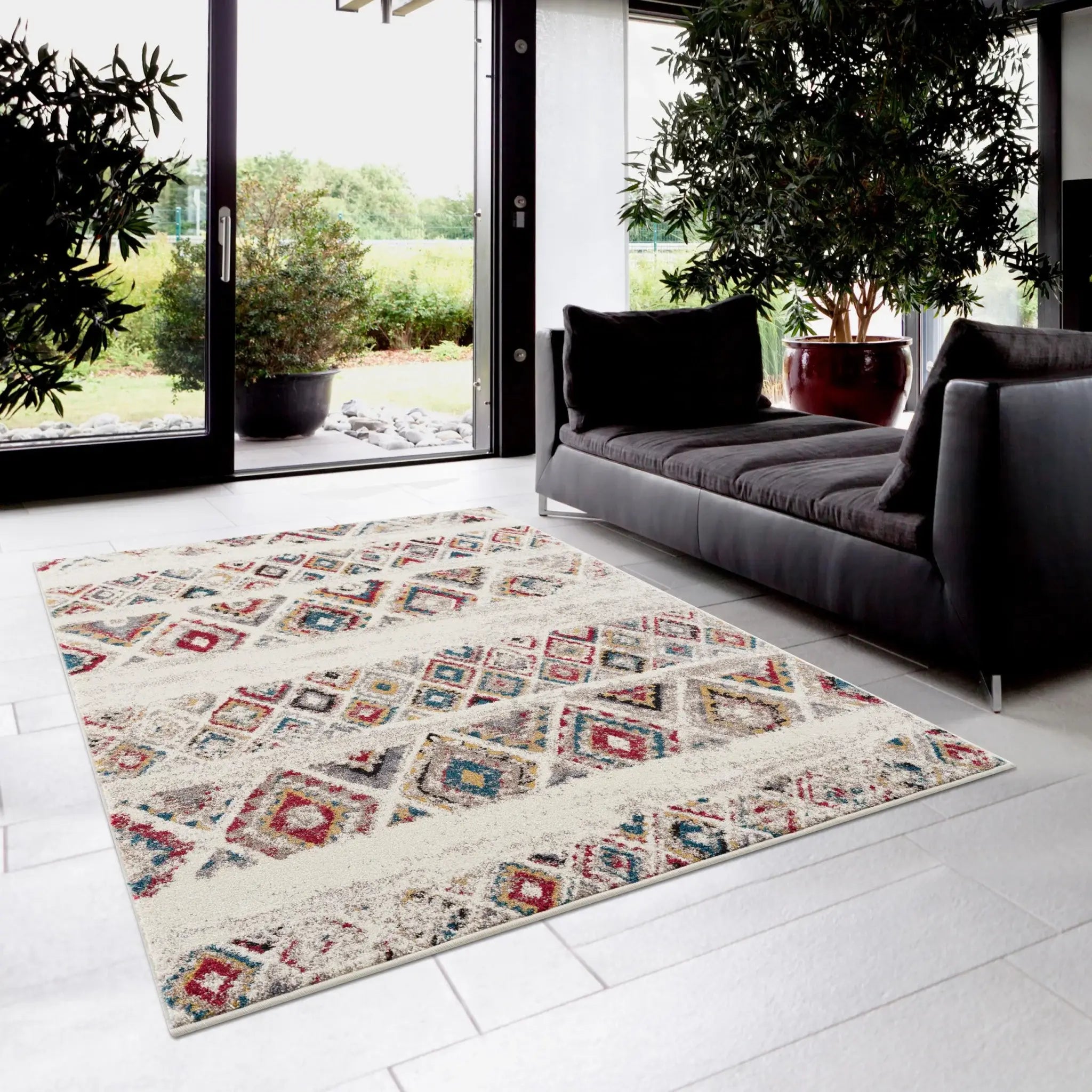8' X 11' Cream Southwestern Area Rug - Homeroots - Flyclothing LLC