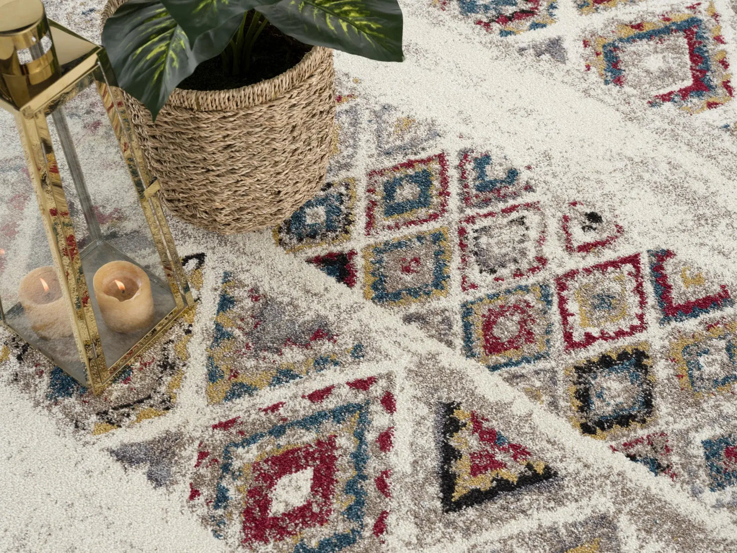 8' X 11' Cream Southwestern Area Rug - Homeroots - Flyclothing LLC