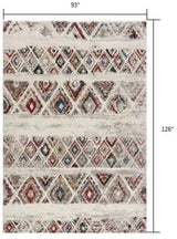 8' X 11' Cream Southwestern Area Rug - Homeroots - Flyclothing LLC
