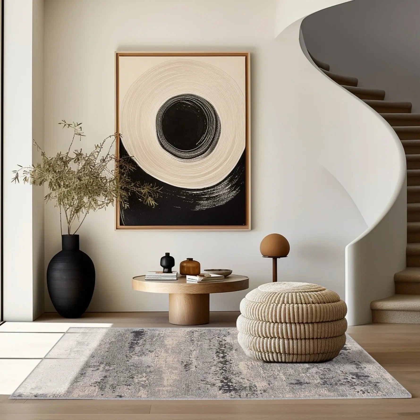 4' X 6' Gray Modern Abstract Area Rug - Homeroots - Flyclothing LLC