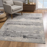 4' X 6' Gray Modern Abstract Area Rug - Homeroots