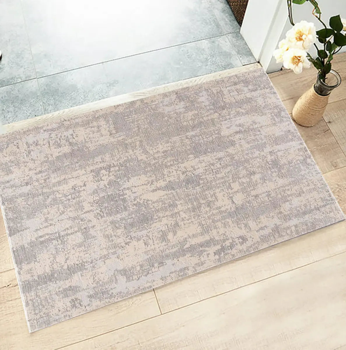 3' X 5' Gray Abstract Dhurrie Area Rug - Homeroots - Flyclothing LLC