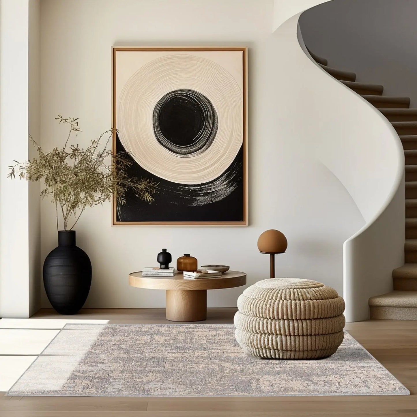 5' X 8' Grey Abstract Area Rug - Homeroots - Flyclothing LLC