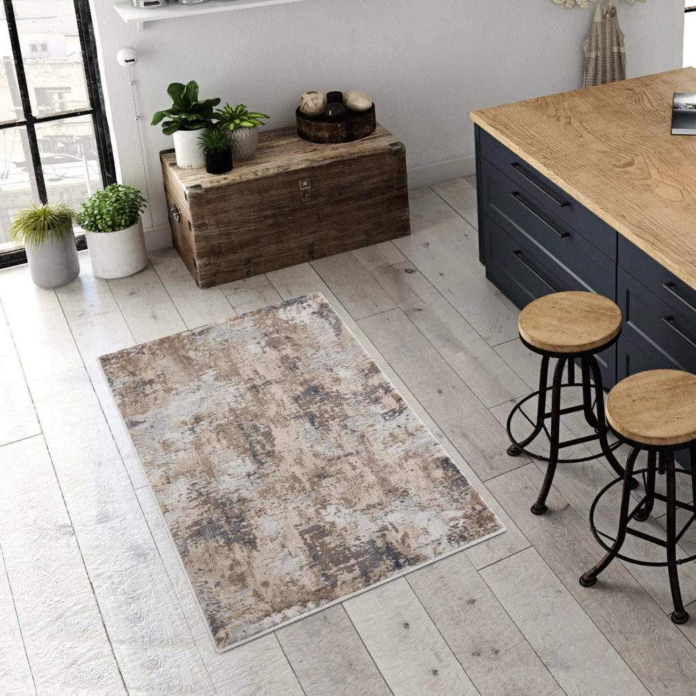 3' X 5' Beige Abstract Dhurrie Area Rug - Homeroots - Flyclothing LLC