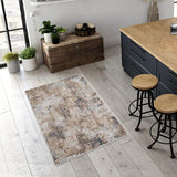 3' X 5' Beige Abstract Dhurrie Area Rug - Homeroots