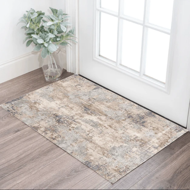 3' X 5' Beige Abstract Dhurrie Area Rug - Homeroots