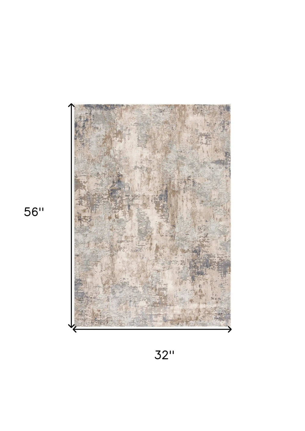 3' X 5' Beige Abstract Dhurrie Area Rug - Homeroots - Flyclothing LLC