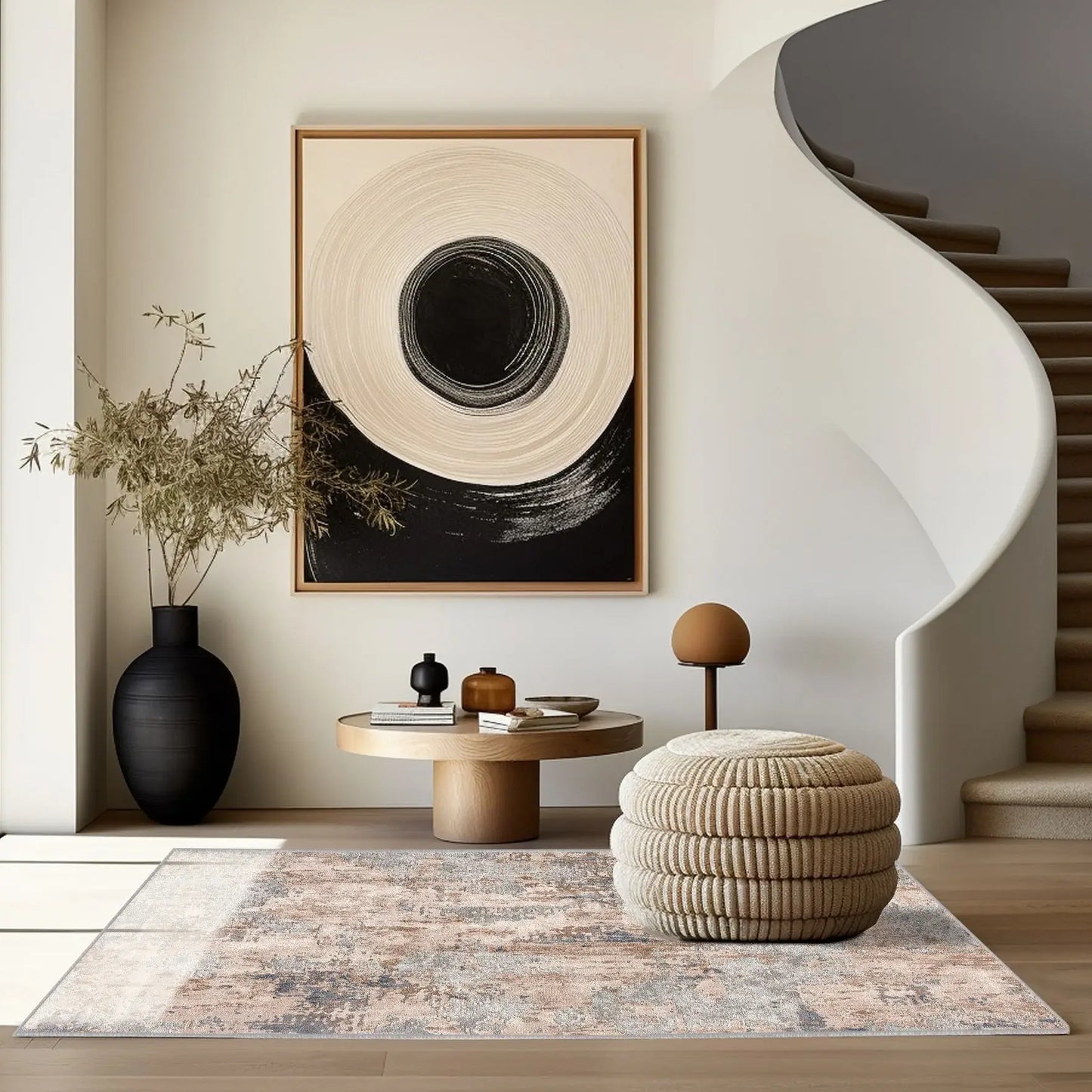 5' X 8' Beige And Ivory Abstract Area Rug - Homeroots - Flyclothing LLC