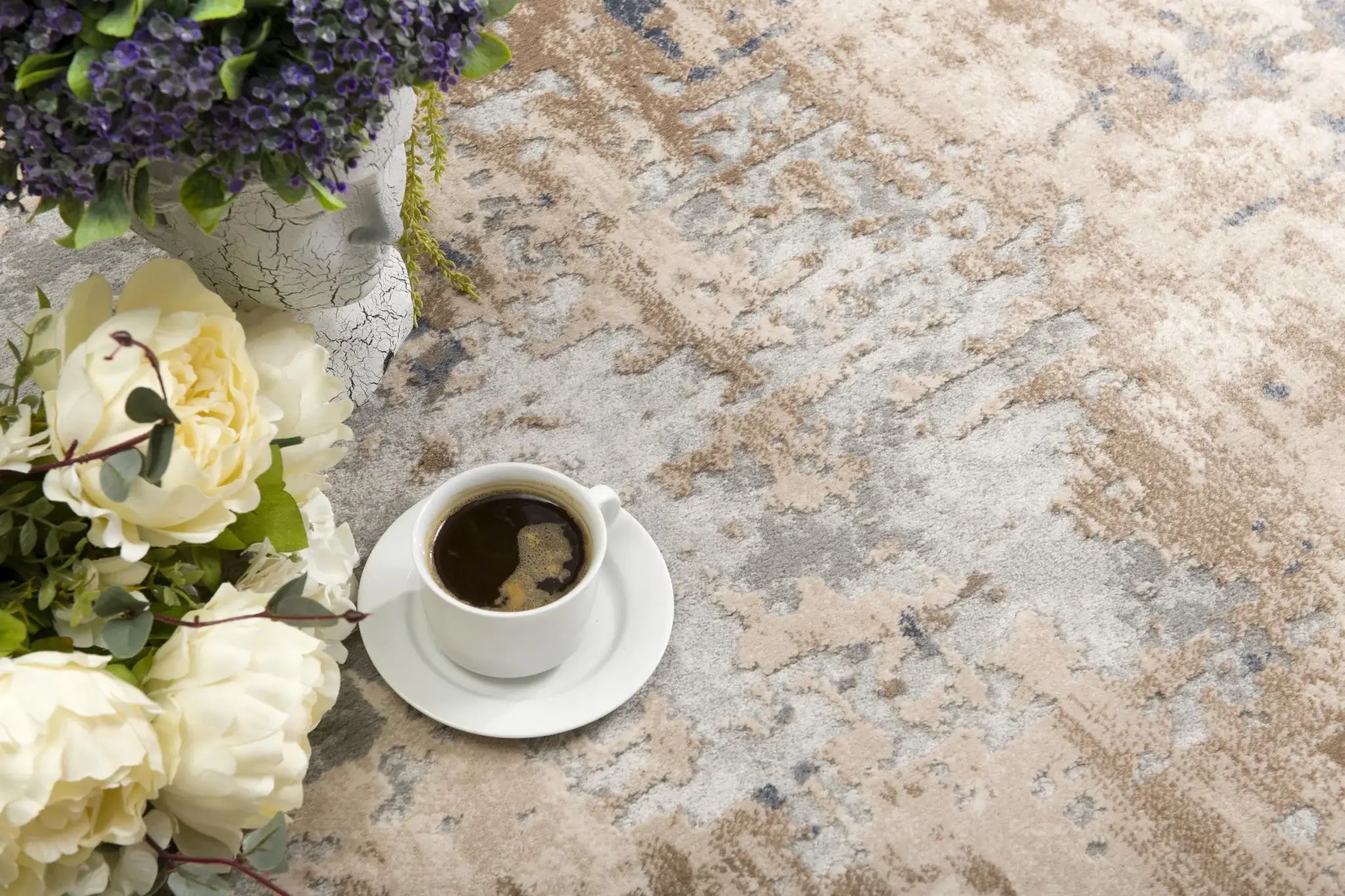 8' X 10' Beige Abstract Dhurrie Area Rug - Homeroots - Flyclothing LLC