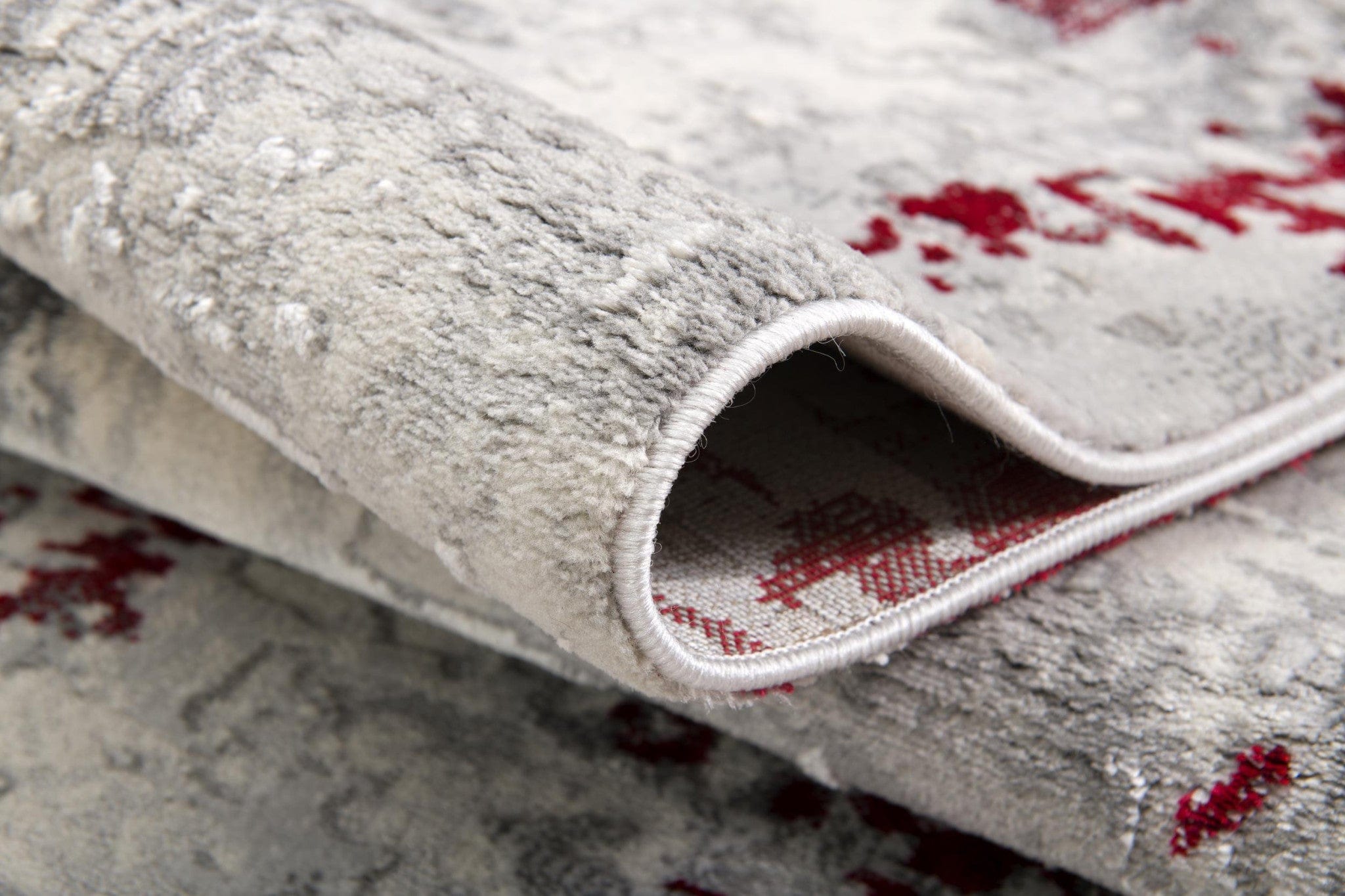 6' X 9' Red Abstract Dhurrie Area Rug - Homeroots