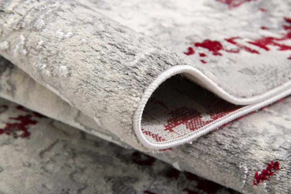 6' X 9' Red Abstract Dhurrie Area Rug - Homeroots - Flyclothing LLC