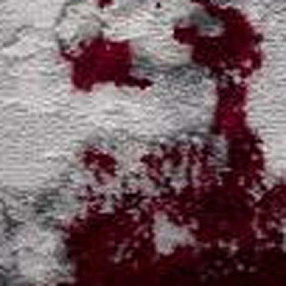 8' X 10' Red and Gray Modern Abstract Area Rug - Homeroots - Flyclothing LLC