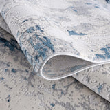 3' X 5' Blue And Ivory Abstract Strokes Area Rug - Homeroots - Flyclothing LLC