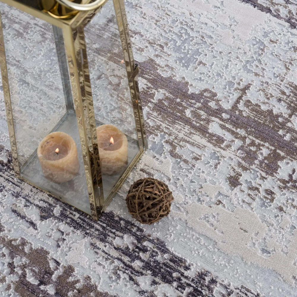 5' X 7' Violet Abstract Dhurrie Area Rug - Homeroots - Flyclothing LLC