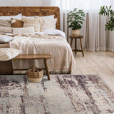 5' X 7' Violet Abstract Dhurrie Area Rug - Homeroots - Flyclothing LLC