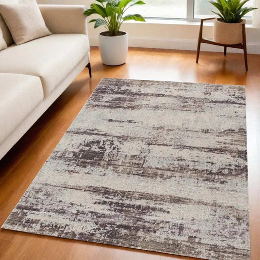 5' X 7' Violet Abstract Dhurrie Area Rug - Homeroots - Flyclothing LLC
