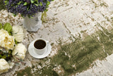 4' X 6' Green Abstract Dhurrie Area Rug - Homeroots