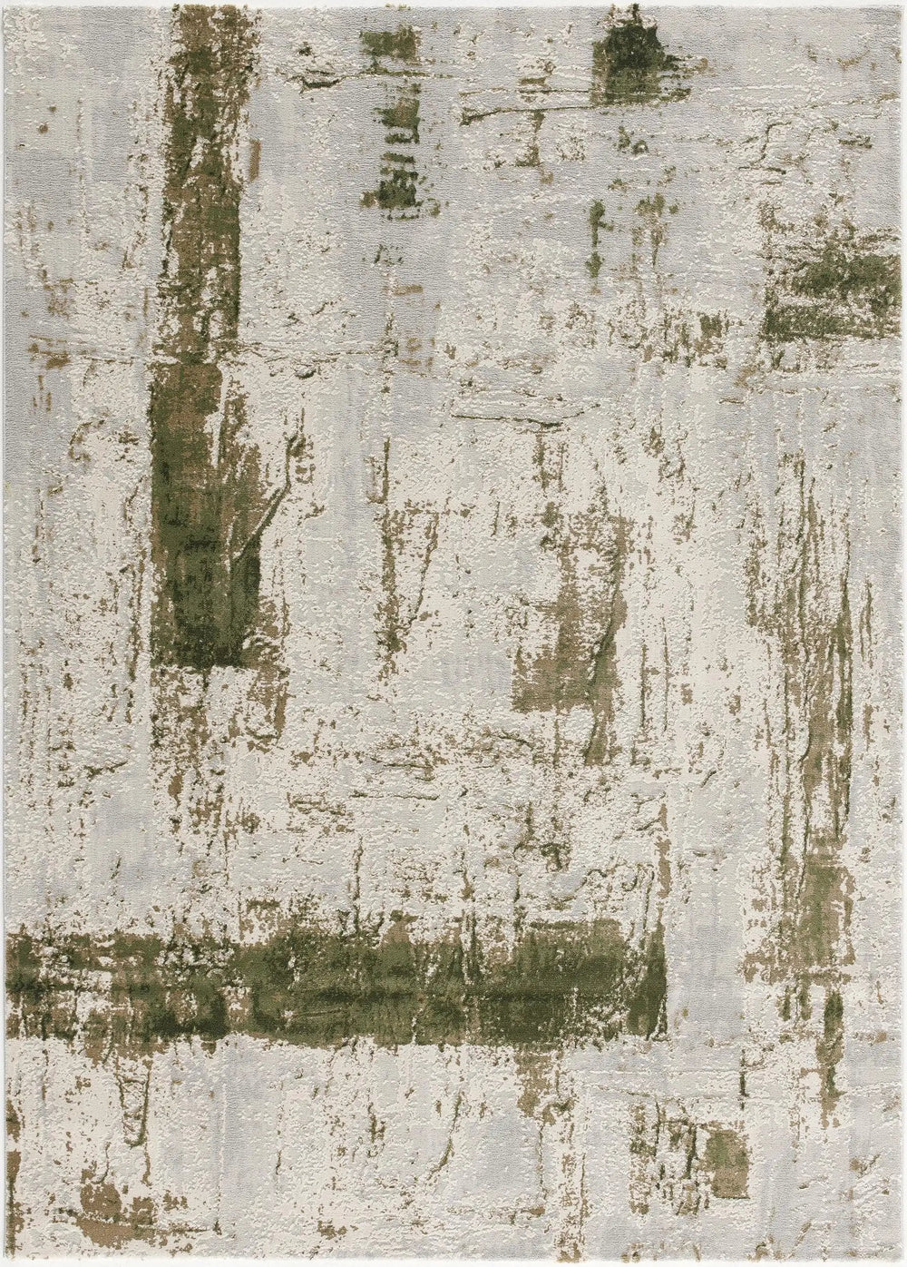 4' X 6' Green Abstract Dhurrie Area Rug - Homeroots