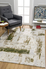 4' X 6' Green Abstract Dhurrie Area Rug - Homeroots - Flyclothing LLC