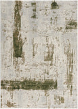 6' X 9' Green Abstract Dhurrie Area Rug - Homeroots