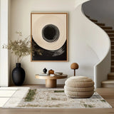 8' X 10' Green Abstract Dhurrie Area Rug - Homeroots