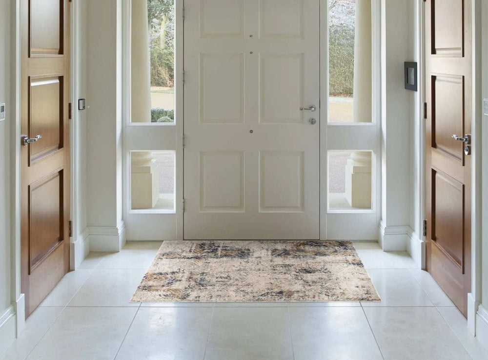 3' X 5' Beige Abstract Printed Area Rug - Homeroots - Flyclothing LLC