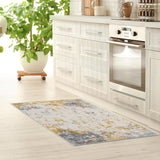 3' X 5' Gold Abstract Dhurrie Area Rug - Homeroots - Flyclothing LLC