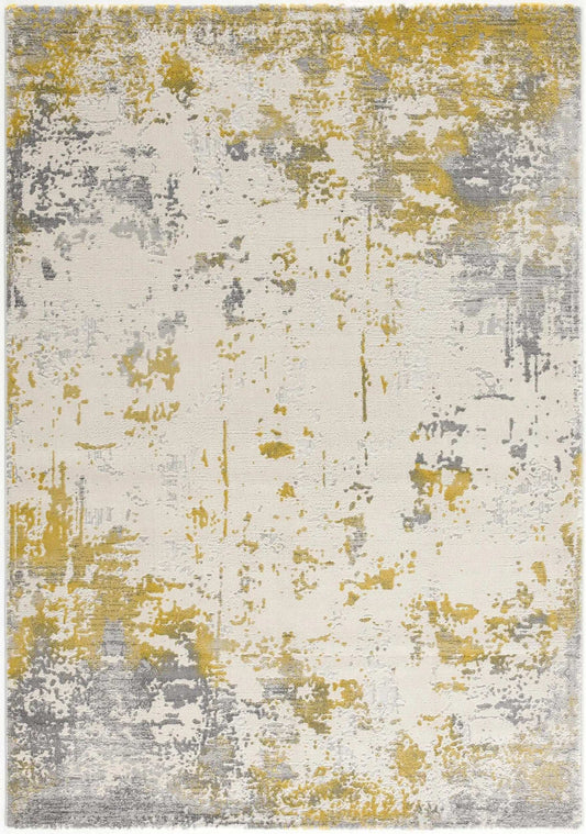 6' X 9' Gold Abstract Dhurrie Area Rug - Homeroots - Flyclothing LLC