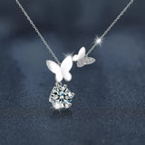 1 Carat Moissanite 925 Sterling Silver Pendant Necklace - Trendsi - Flyclothing LLC