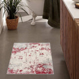 3' X 5' Red Abstract Dhurrie Area Rug - Homeroots - Flyclothing LLC