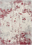 5' X 7' Red Abstract Dhurrie Area Rug - Homeroots
