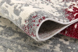 6' X 9' Ivory Red and Gray Abstract Area Rug - Homeroots - Flyclothing LLC