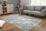 5' X 8' Blue Abstract Circular Motifs Area Rug - Homeroots - Flyclothing LLC