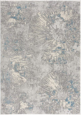 7' X 10' Blue Abstract Circular Motifs Area Rug - Homeroots - Flyclothing LLC