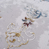 3' X 5' Gray And Beige Distressed Ornate Area Rug - Homeroots - Flyclothing LLC