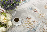 3' X 5' Gray And Beige Distressed Ornate Area Rug - Homeroots - Flyclothing LLC