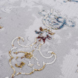 4' X 6' Gray And Beige Distressed Ornate Area Rug - Homeroots - Flyclothing LLC