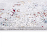 4' X 6' Gray And Beige Distressed Ornate Area Rug - Homeroots - Flyclothing LLC